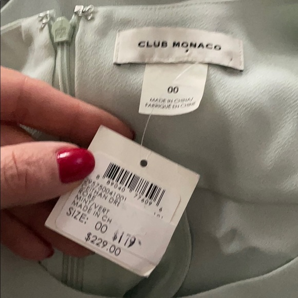 Club Monaco NWT Ceithan Dress  Sleeve 00 mint XS - Picture 6 of 6